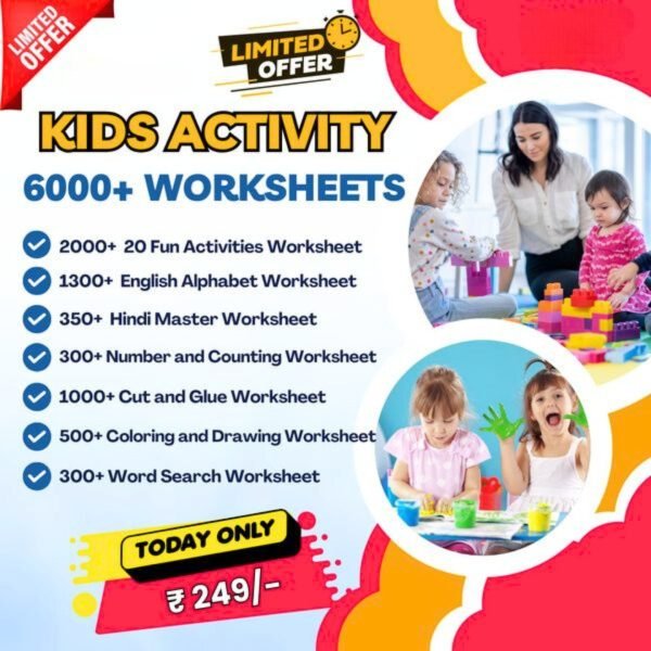 6000+ Kids Activity Worksheets