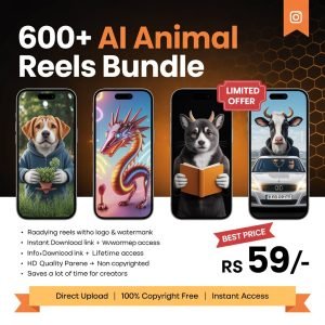 600+ Ai Animal Reels Bundle