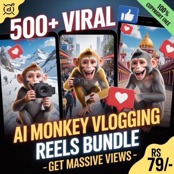500+ AI Monkey Vlogging Clips